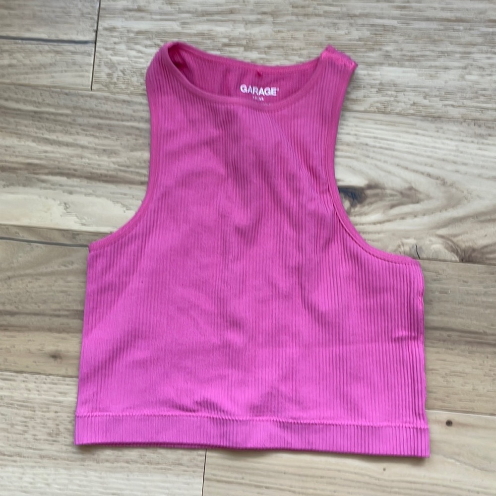 Hot pink crop top